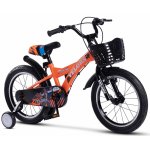 Bicicleta pentru copii Velors V1601A Portocaliu, roti 16 inch, 4-6 ani, 16 viteze, inaltime utilizator 100-115 cm , greutate suportata 60 kg