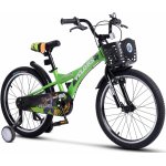 Bicicleta pentru copii Velors V2001A Verde, roti 20 inch, varsta 7-10 ani, inaltime utilizator 120-135 cm, greutate suportata 80 kg