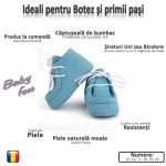 Botosei Mocasini pentru copii Nappa Blue din piele naturala marime 15