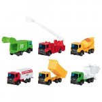 Set 5 camioane autoutilitare pentru copii Goki
