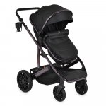 Carucior convertibil 2in1 Moni All Road Black cu Cadru din aluminiu galvanizat,Roti rezistente cu suspensii,Spatar reglabil,Maner reglabil 6 pozitii inaltime,Copertina XXL,Husa picioare si suport pahar incluse,Pana la 4 ani