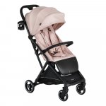 Carucior sport Cangaroo Airwalk Cloud Pink compatibil cabina avion,Pliere automata ultracompacta,Copertina XXL protectie UV/UPF 50+ si ventilatie,Suspensii,Spatar reglabil cu pozitie de somn,Centura de siguranta,Suport pahar
