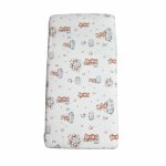 Cearsaf din finet cu elastic pe colturi pat 120x60 cm