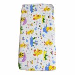 Cearsaf din finet cu elastic pe colturi pat 120x60 cm