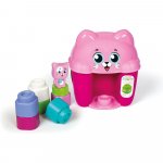 Jucarie educationala Clementoni Soft Clemmy cos pisicuta cu cuburi de constructie