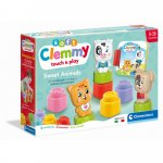 Set de joaca educational Clementoni Soft Clemmy cu animalute 6 cuburi moi si carticica