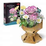 Buchet de flori 3D Cubic Fun - Garoafa 134 piese