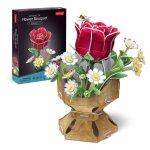 Buchet de flori 3D Cubic Fun - Trandafir 120 piese