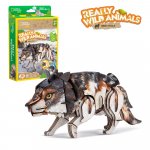 Puzzle 3D Lup Cenusiu Cubic Fun - National Geographic Animale Salbatice 58 piese