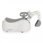 Excavator fara pedale Moni Diggy Grey tranformabil 4in1 cu Cupa mobila,Baza detasabila si transformare in balansoar,Olita incorporata,Sezut confortabil,Efecte muzicale si lumini,Recomandat de la 12luni,Greutate admisa 25kg