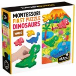 Primul meu puzzle cu Dinozauri Headu Montessori ce include 4 forme din lemn
