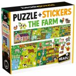Puzzle si stickere Headu Ferma cu 48 piese