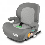 Inaltator auto copii Caretero Irbis I-Size Graphite 125-150 cm, Fixare cu isofix, Centura de ghidaj, Spatar reglabil si detasabil, Husa lavabila, Cotiere, Omologat R129