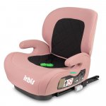 Inaltator auto copii Caretero Irbis I-Size Pink 125-150 cm, Fixare cu isofix, Centura de ghidaj, Spatar reglabil si detasabil, Husa lavabila, Cotiere, Omologat R129