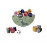 Joc arcade Apli Kids Multicolor Echilibrarea dinozaurilor din lemn 22.7x3.5x27 cm
