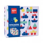 Joc creativ cu autocolante geometrice Apli Vehicule 19 x 16,5 x 4 cm