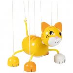 Marioneta pisica de lemn 11.5 cm Goki