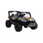 Masinuta electrica pentru copii Novokids Buggy Mini UTV cu faruri luminoase, telecomanda, 3-6 ani , max 30 kg, 3 viteze, model Offroad Multicolor Camuflag