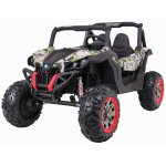 Masinuta electrica pentru copii Novokids Buggy UTV, 2 locuri, faruri luminoase, roti din cauciuc EVA, max 50 kg , 2 baterii de 12V, Mp3/USB, 2 viteze, model Offroad, Camouflage