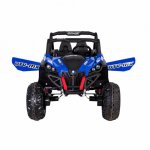 Masinuta electrica pentru copii Novokids Buggy UTV, 2 locuri, faruri luminoase, roti din cauciuc EVA, max 50 kg , 2 baterii de 12V, Mp3/USB, 2 viteze, model Offroad, Albastru/Negru