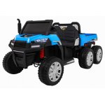 Masinuta electrica pentru copii Novokids Farmer Beast Buggy Albastru, 6 roti, 2 locuri, remorca si faruri luminoase, roti din cauciuc EVA, max 60 kg, 24V