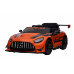 Masinuta electrica pentru copii cu licenta Mercedes Benz AMG Orange cu echipare Premium,Telecomanda cu 3 viteze,Roti EVA,Scaun din piele,2motoare x 35w,Usi cu deschidere,Bluetooth,Indicator baterie,Eleron,Sistem troller