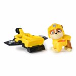 Set vehicul de salvare Patrula Catelusilor action pups hoverboard si figurina Rubble 5 cm