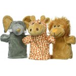 Set 3 papusi de mana girafa-leu-elefant Goki