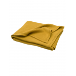 Patura impletita din bumbac organic 80x100 cm galben-mustar