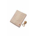 Paturica cu ursulet pentru nou nascut, 100% bumbac organic, TeddyBear, BabyCosy, maro
