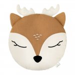 Perna decorativa din muselina Bambi cu cornite, Little Amy, Camel, 30 cm