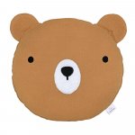 Perna decorativa din muselina Ursulet, Little Amy, Camel, 30 cm
