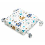 Pernuta inaltator pentru scaun copii Sensillo Forest Friends 32x32x8 cm cu husa detasabila din bumbac,prevazuta cu fermoar,curele reglabile de fixare