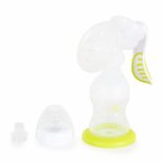 Pompa de San manuala Cangaroo Snowdrop fara BPA,Valva si cupa din silicon,Biberon 130ml inclus,Maner confortabil usor de prins