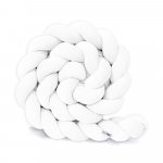 Protectie de pat impletita, MiniMini, Velvet Magic, Alb, 250 cm