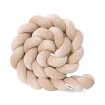 Protectie de pat impletita, MiniMini, Velvet Magic, Bej, 200 cm