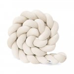 Protectie de pat impletita, MiniMini, Velvet Magic, Crem, 250 cm