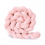 Protectie de pat impletita, MiniMini, Velvet Magic, Somon, 200 cm