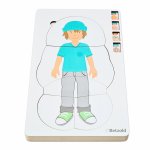 Puzzle multistrat anatomie baiat 28 de piese