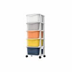 Raft cu 5 compartimente pentru depozitarea diverselor obiecte ModernHome PO08 Multicolor