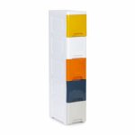Raft pe roti cu 5 compartimente pentru depozitarea jucariilor ModernHome Multicolor