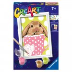 Pictura pe numere pentru copii CreArt iepuras in cana