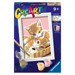 Pictura pe numere pentru copii CreArt pisicute dragalase