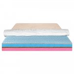 Saltea de pat ortopedica pentru copii 80x200 latex, cocos, husa bumbac, Econatura
