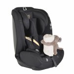 Scaun auto Moni Start Black omologat I-SIZE R129,pentru copii 76-150 cm,Tetiera reglabila 13 pozitii,Centura fixare Top-Tether,Centura siguranta in 5 puncte,Pernuta reductor,Husa detasabila,Jucarie plus si paturica CADOU
