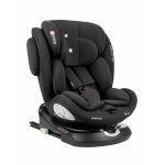 Scaun auto pentru copii cu ISOFIX KikkaBoo I-Felix Black,Omologat I-Size 40-150cm, R129, SPS-Protectie impact lateral, Tetiera reglabila 11 pozitii,Sezut rotativ,5 pozitii inclinare spatar,Centura Top Tether,Saltea reductor