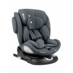 Scaun auto pentru copii cu ISOFIX KikkaBoo I-Felix DarkGrey,Omologat I-Size 40-150cm,R129,SPS-Protectie impact lateral, Tetiera reglabila 11 pozitii,Sezut rotativ,5 pozitii inclinare spatar,Centura Top Tether,Saltea reductor