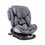 Scaun auto pentru copii cu ISOFIX KikkaBoo I-Felix LightGrey,Omologat I-Size 40-150cm,R129,SPS-Protectie impact lateral, Tetiera reglabila 11 pozitii,Sezut rotativ,5pozitii inclinare spatar,Centura Top Tether,Saltea reductor