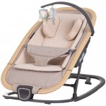 Scaunel balansoar Chipolino Senso Biscotta Wood cu spatar reglabil, bara de jucarii, suport pentru cap, centuri de siguranta, pliere compacta