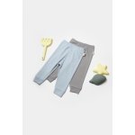 Set 2 pantaloni Bamboo, bleu, BabyCosy, 50% bumbac + 50% bambus, marime 9-12 luni